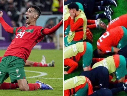 Muslims celebrate Morocco’s victory over Portugal