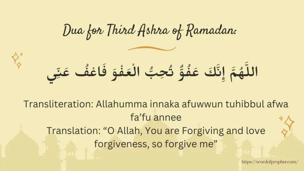 Dua for Third Ashra of Ramadan