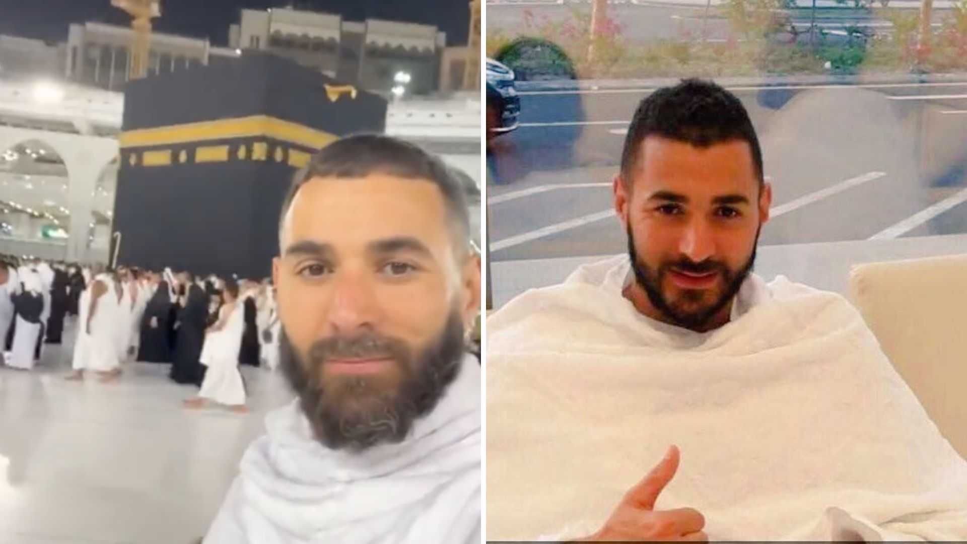 Karim Benzema performs Umrah